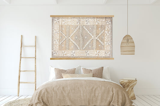 Wooden Hanger for Boho Rug Wall Hanging Idea