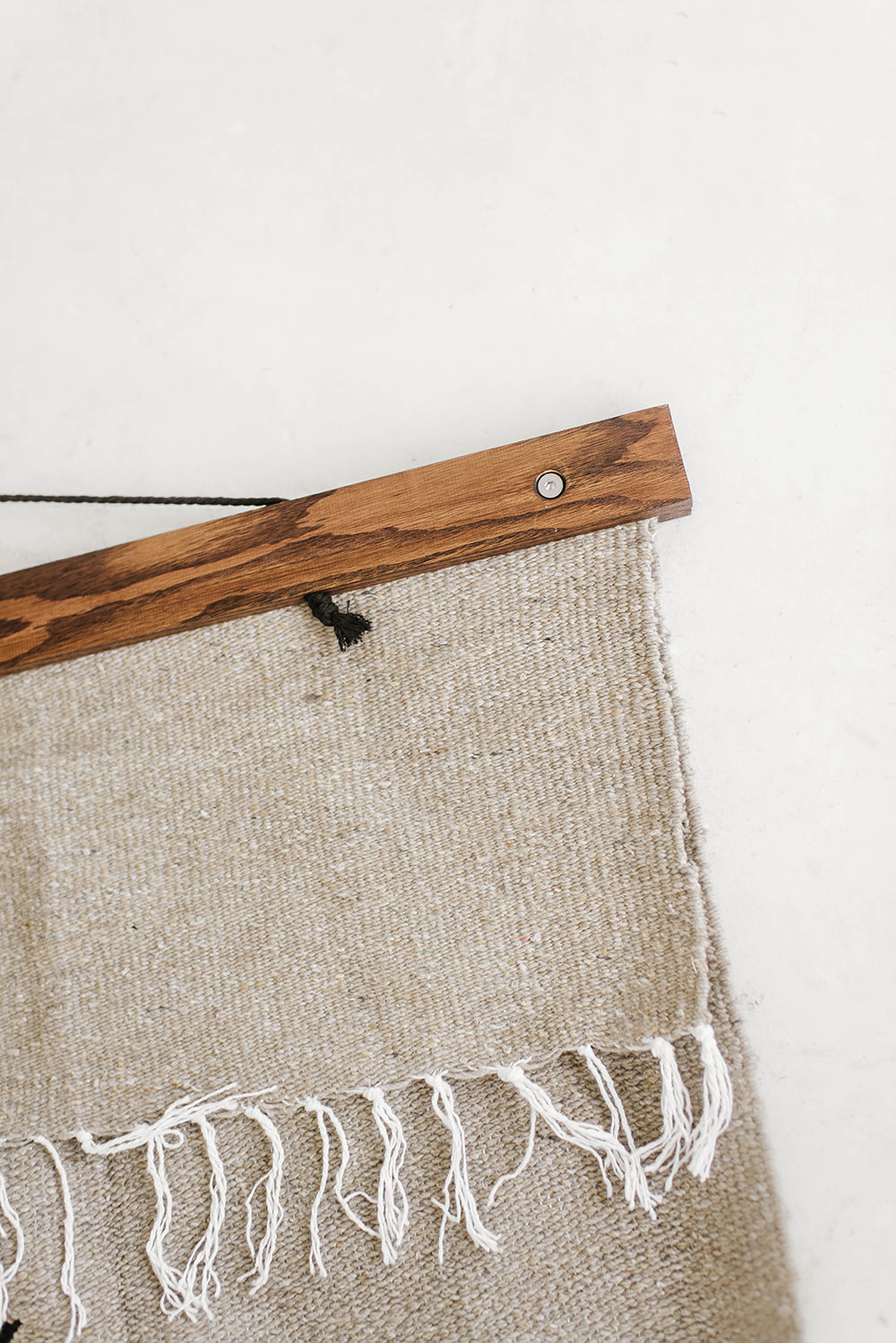 Wooden Hanger for Boho Rug Wall Hanging Idea