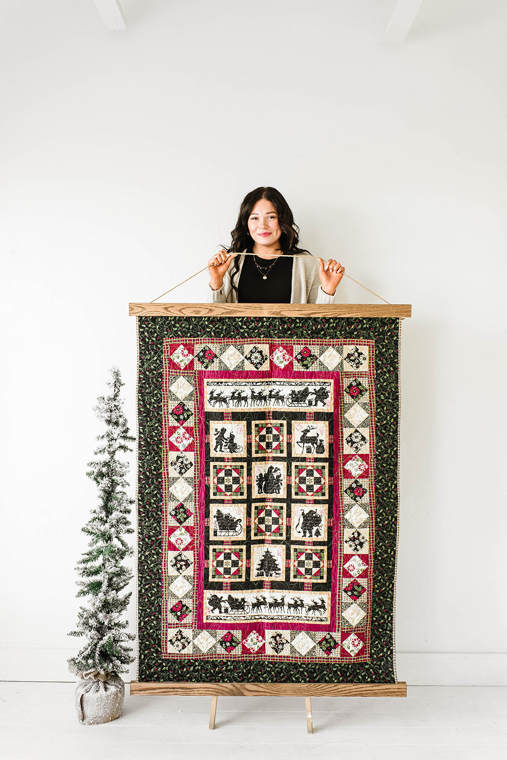hang a christmas quilt