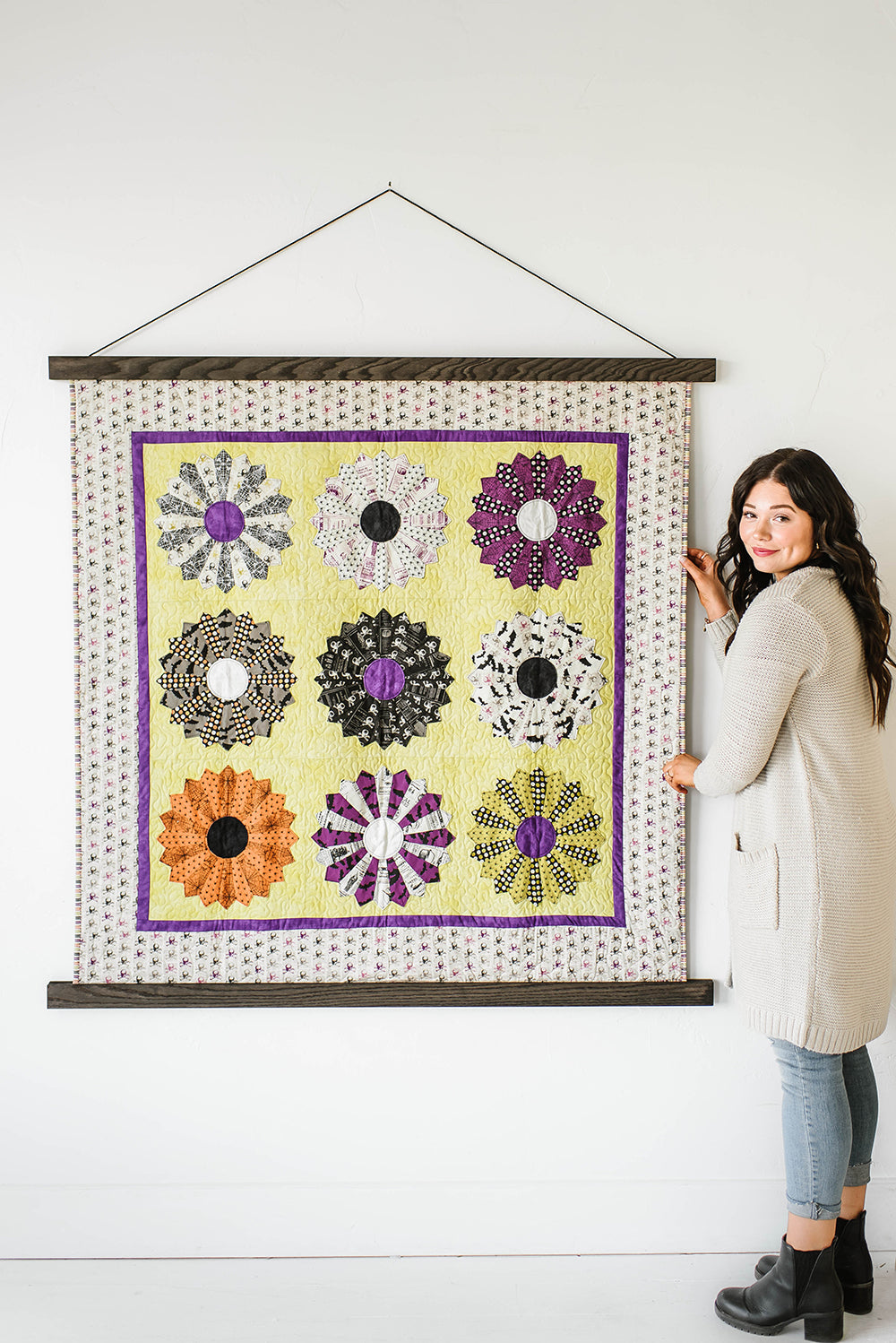 Large Six ~ Six wall quilt holder.. Yes, it holds 6 quilts. custom sizes,  wood type and stains